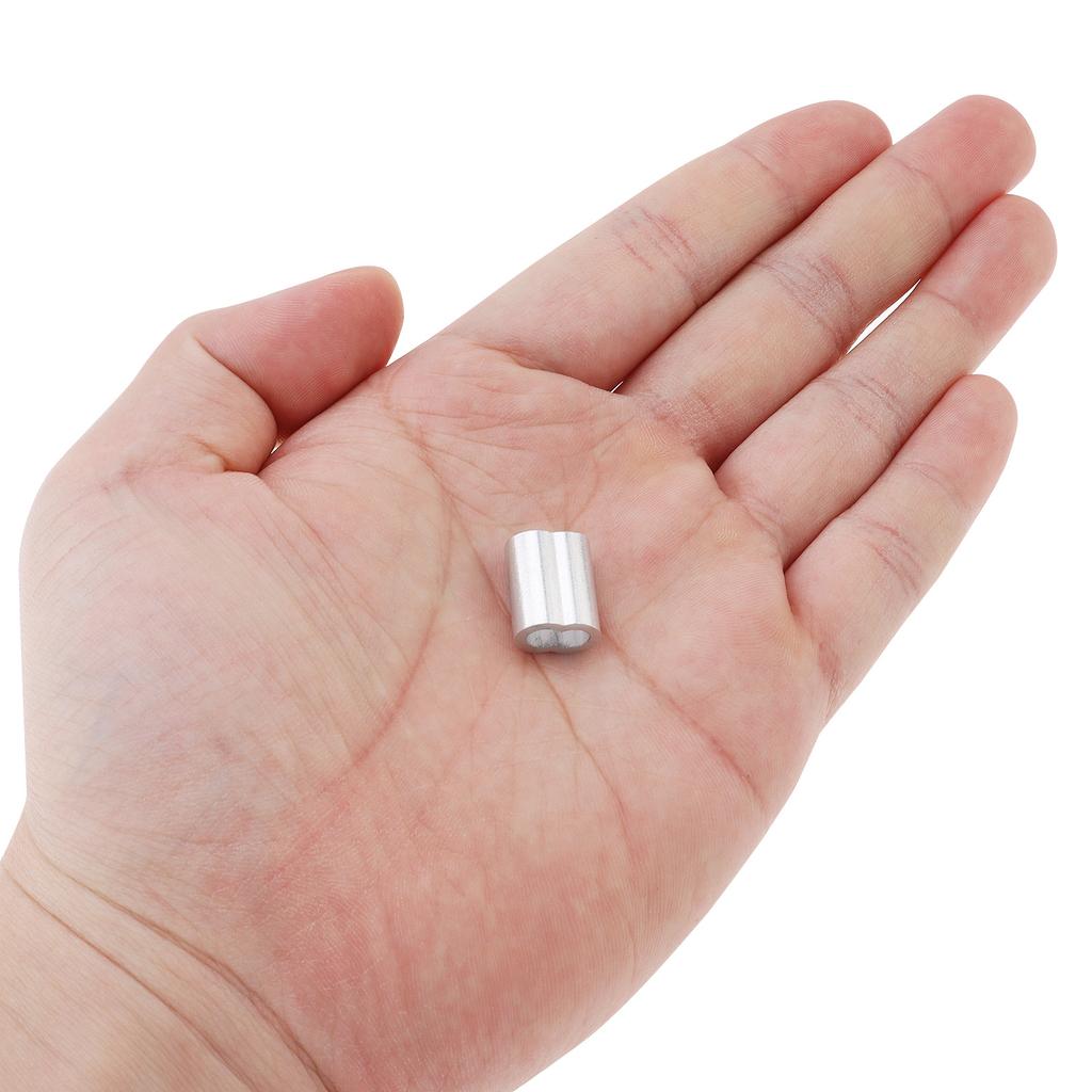 1-50Pcs Steel Wire Rope Crimp Sleeve M1 To M12 Cable 8-Shape Fixing Clip Aluminum Wire Ferrules Hardware Accessories