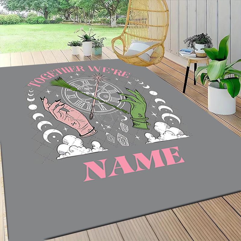 Custom Name "Magical Fantasy Dress" Carpet Rug Customizable Soft Washable Anti-Slip Home Living Room Sofa Mats Personalized Rug. 0909330
