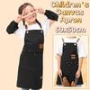 Solid Color Kids Cooking Apron Minimalist Kids Chef Costume Children's Canvas Apron Painting Craft
