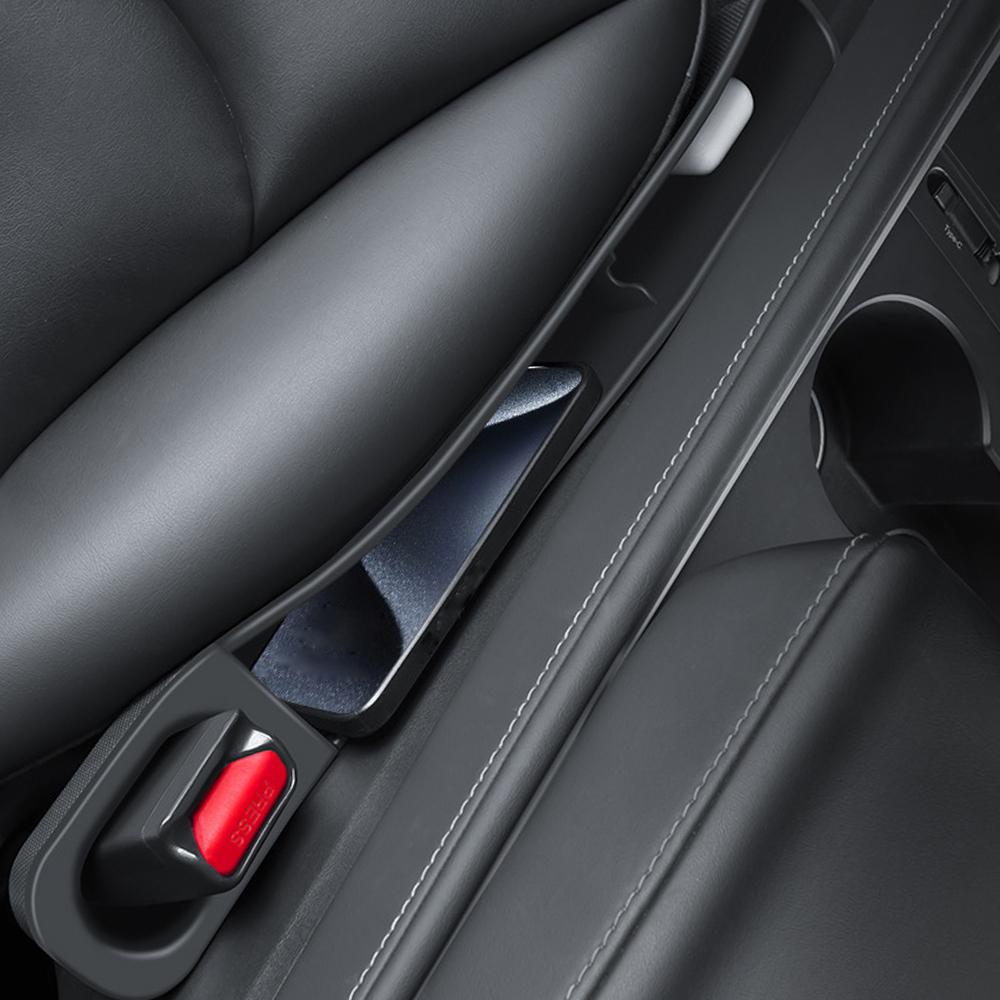 Автомобильный боковой карман для хранения, органайзер-бокс для заполнения пространства в автомобиле, органайзер для щелей в салоне, аккуратные внутренние детали для Tesla Model Y/3 2017-2024