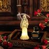 Ретро Декор на Хэллоуин Коса Ночник, Смерть Светодиодная Настольная Резьба по Смоле Декор, Украшение с Теплым Свечением для Жуткой Вечеринки Домашней Атмосферы