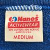 HANES 80-е Сделано в США Принт Свитшот с длинным рукавом Мужской Б/У