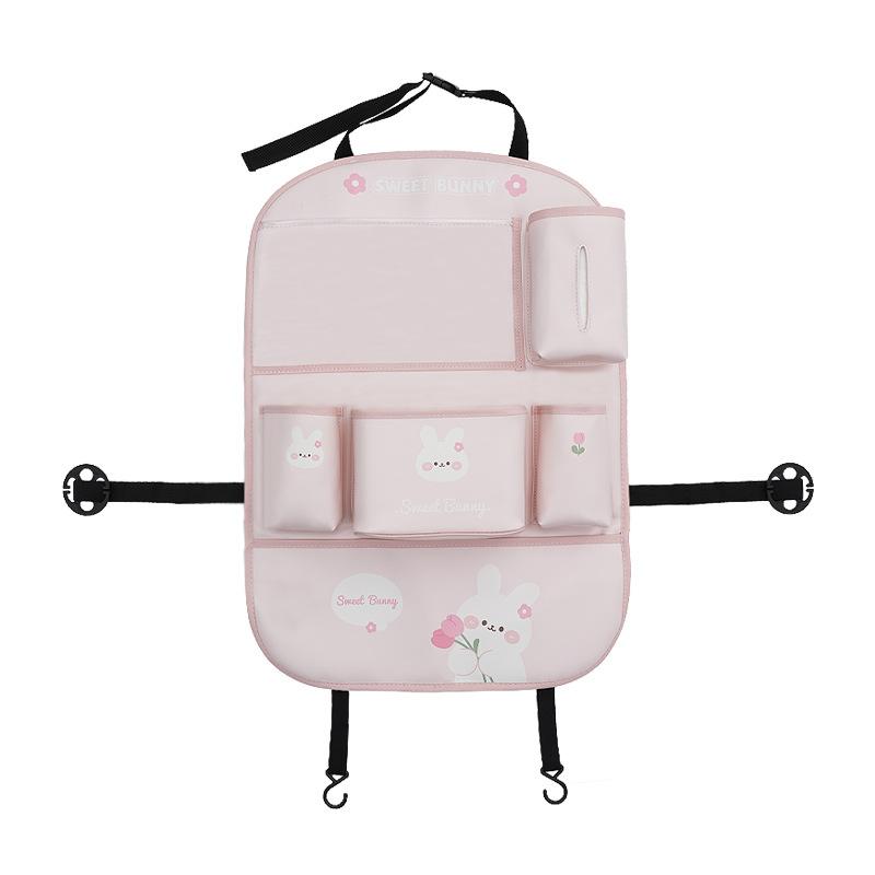 Car storage bag Cartoon car seat storage bag Hanging bag Car multi-functional storage box Trash can
