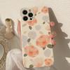 Leather Art Flower Silicone Phone Case For Iphone X Xr Xs Max 7 8 Plus Se 2020 12 11 13 Pro Max Mini Ins Cover Shockproof Capa