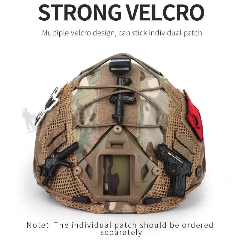 Тактический чехол для шлема с эластичным шнуром для шлема FAST Airsoft Paintball Wargame Gear CS MH PJ BJ Helmets Cover 15 цветов