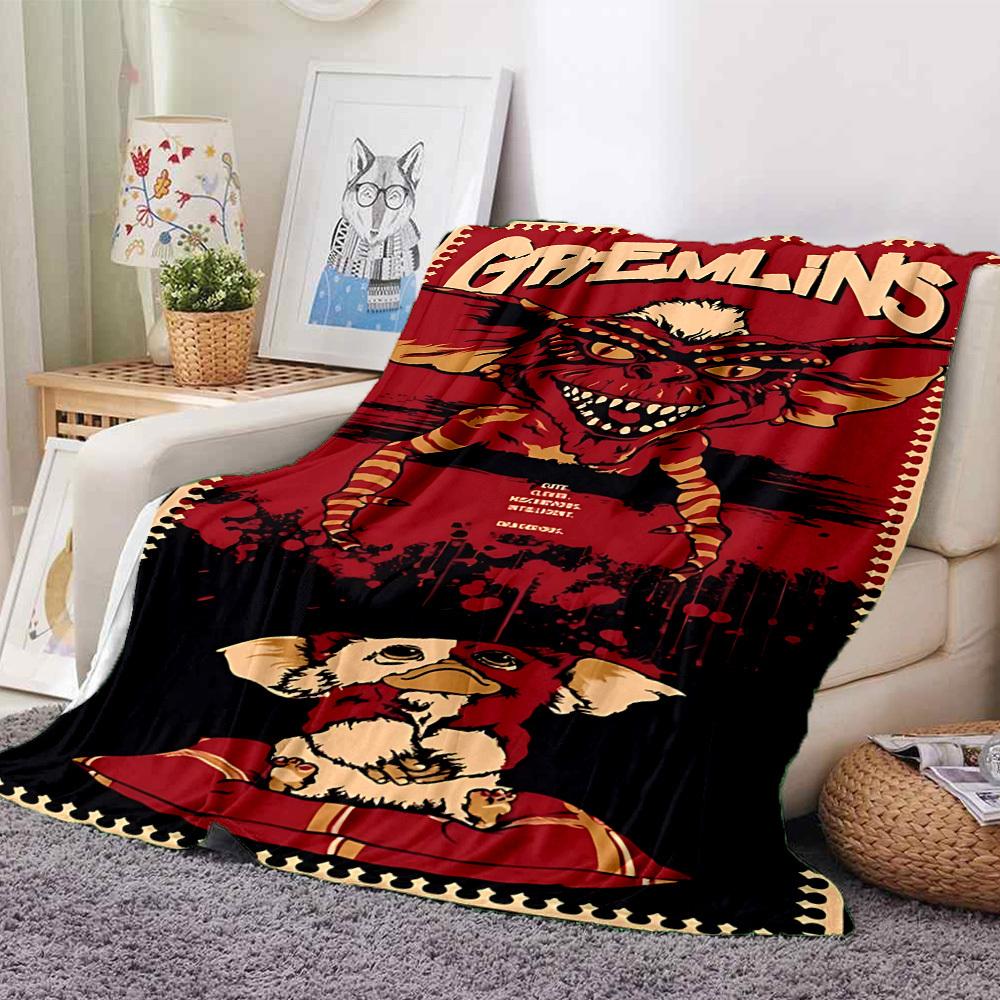 1 шт. Плед Gremlins Легкий фланелевый плед для дивана, кровати, путешествий, кемпинга, гостиной, офиса, дивана, кресла и кровати