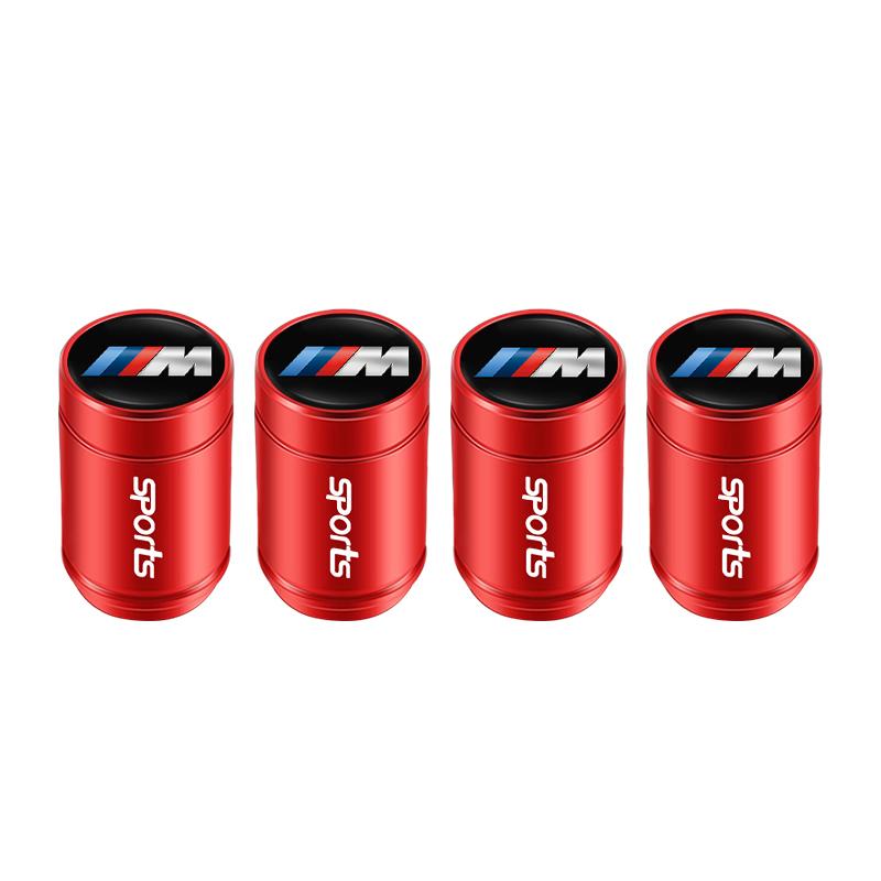 BBIZ5 4Pcs Car Wheel Tire Air Valve Caps Stem Cover with Color Brand Logo For BMW X1 X3 X5 F31 F30 F10 F11 E70 F25 F01 F02 F26 F23 F45