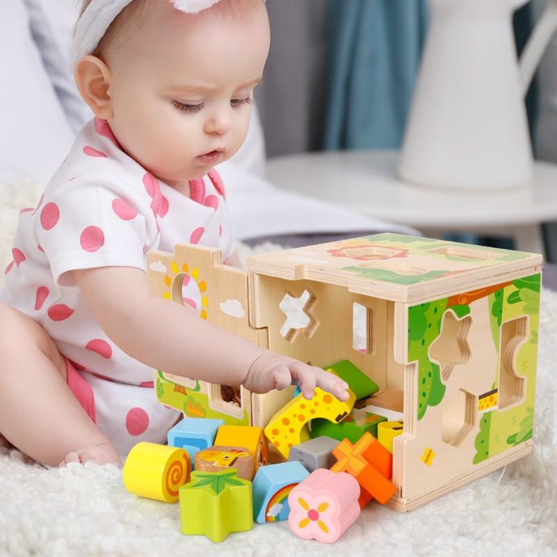 Children's Shape Pairing Infant Children's Puzzle Baby Cartoon Characters Animal Shape Intelligence Box Disassembly and Assembly Combination