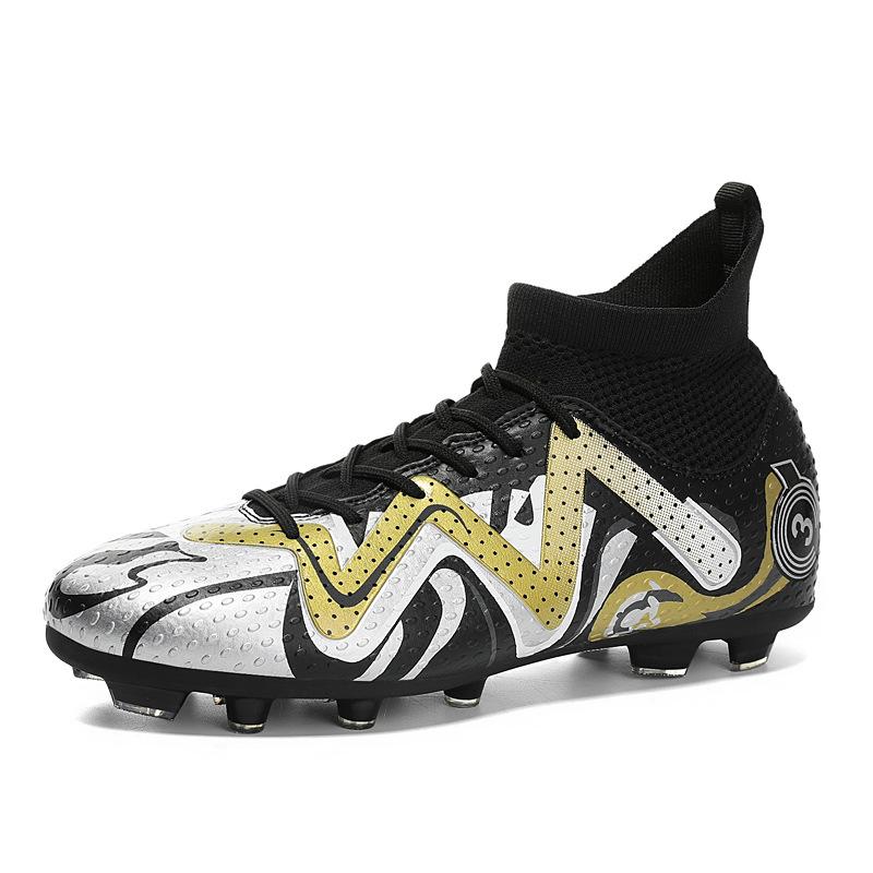2024 весна высокие футбольные бутсы мужские шипы тренировочные кроссовки для молодых студентов искусственная трава шипы спортивная обувь мужская обувь