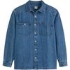 Levis Винтажная Свободная Простая На Пуговицах Джинсовая Рубашка с Длинным Рукавом Мужские рубашки 003NW-0000