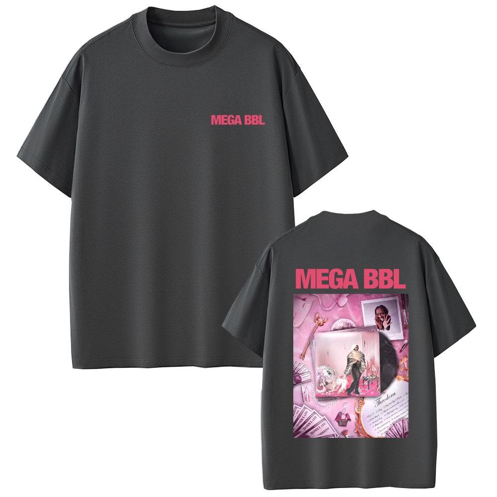 Rapper Theodora Mega Bbl Album Graphic Tshirt 2026 Men Women Casual Vintage pure Cotton Unisex Hip Hop Fashion Pop Music Top