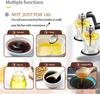 Diamond Glass Honey Dispenser 200ml Oil Bottle Large Capacity Vinegar And Sauce Dispensers Kitchen Tool Non-Slip Silicone Bottom