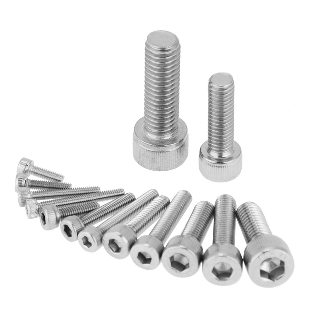 135pcs M2.5 M3 M4 M5 M6 M8 304 Stainless Steel Hex Socket Head Screws Set, 304 Stainless Steel Hex Socket Head Screws with Transparent Storage