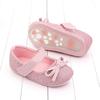 1 пара детской обуви, противоскользящие туфли из искусственной кожи с бантом для новорожденных девочек