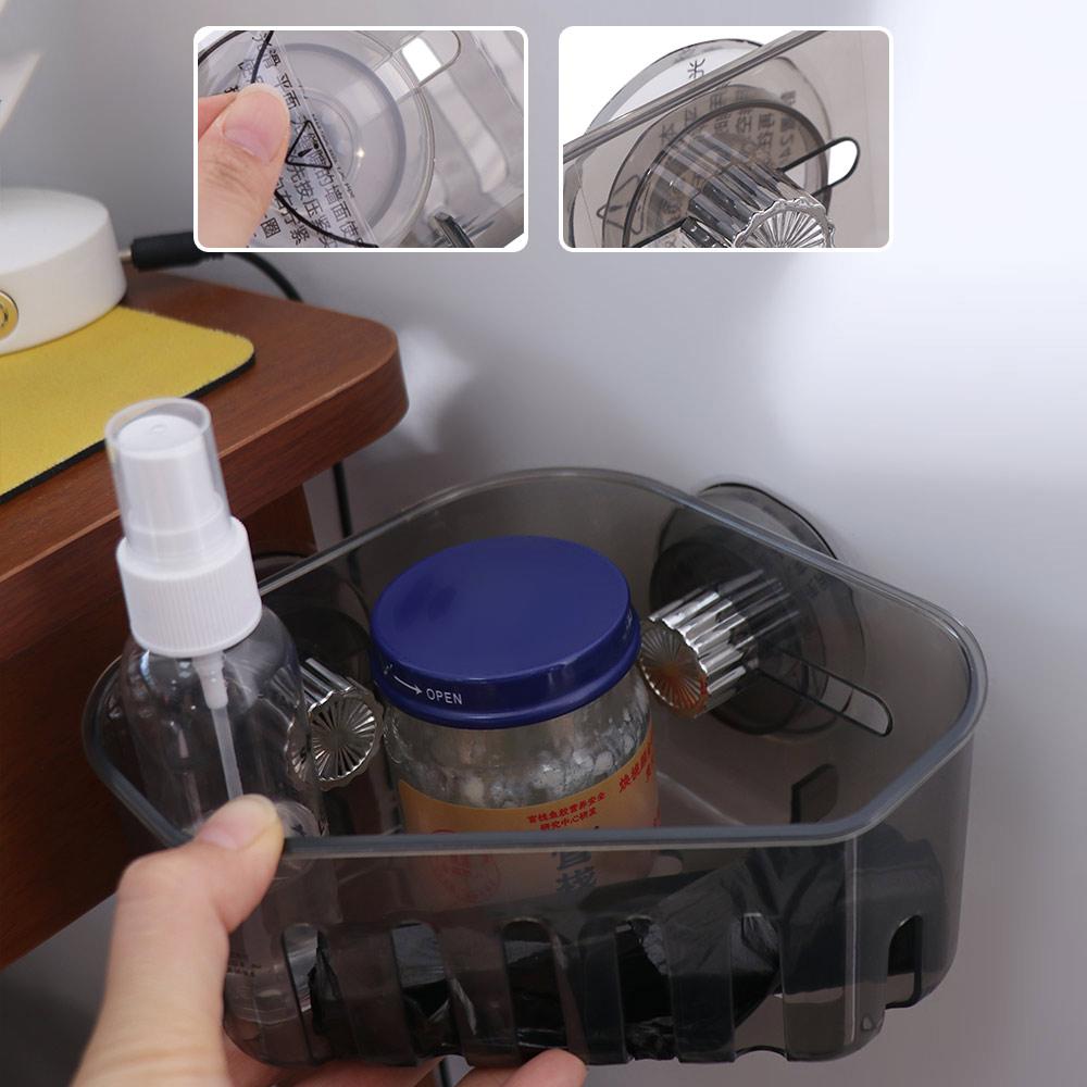 Suction Cup Kitchen Sink Drain Racks Multi functional Sink Storage Basket Sponge Holder Bathroom