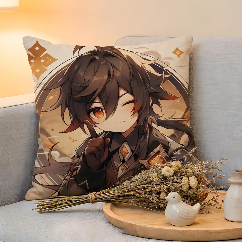 Cushion Cover Linen SkinFriendly Soft Decorative Case For Sofa Home Decor Zhongli Pillow cover