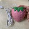 Проводная USB-мышь, маленькая, милая, в форме фруктов, клубники, мультяшная, USB-мини-оптическая мышь, портативная, для детей и женщин, совместимая с ПК/ноутбуком/компьютером (розовый)