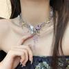 Colorful Butterfly Tassel Necklace Sweet Sweet Choker Fashion Y2k Clavicle Chain  Gift