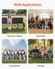 Portable Folding Bench, 6 Seat Soccer Bench with Multiple Storage Pockets & Carrying Bag, Lightweight Sideline Seating with Back Rest for Football,