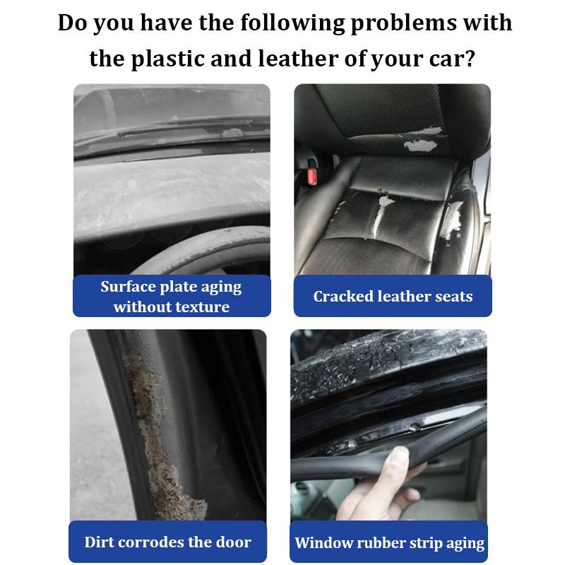 Auto Exterior Plastic Restorer, Black Shine Coating Agent, Rubber Repair Clean Refresh Brighten Sealant