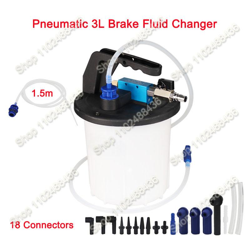 Brake Fluid Bleeder Brake Fluid Replacement Tool 3L Large Capacity Corrosion-Resistant Brake Oil Replacement Kit for Most Cars