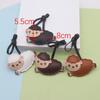 Cute Goat PU Leather Keychain Durable Cute Key Ring Bag Pendant for Women Car Key Holder Daily Use Gift