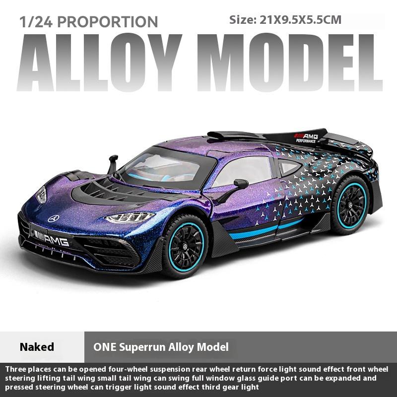New 1:24 Mercedes-Benz AMG ONE Super Racing Alloy Die-cast Car Model Sound and Light Collectible Hobby Adult Birthday Gift Boy Trendy Toy Ornaments