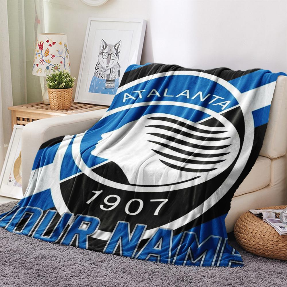 1PC Custom Name Atalanta BC Patterned Flannel Blanket Suitable For All Seasons for Home Decor Warmth and Comfort Gifts Holiday Present