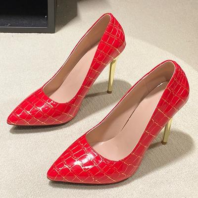 Модные осенние новые тонкие туфли на каблуке, женские модные туфли с острым носком и мелким носком, удобные туфли на высоком каблуке