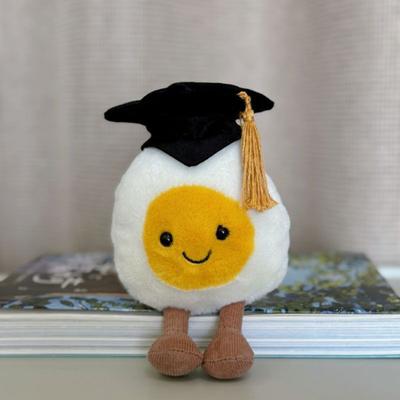 Мягкая игрушка Yousheng Graduation Egg с куклой бакалавра, забавная подушка с едой, милая и необычная плюшевая кукла в подарок выпускникам