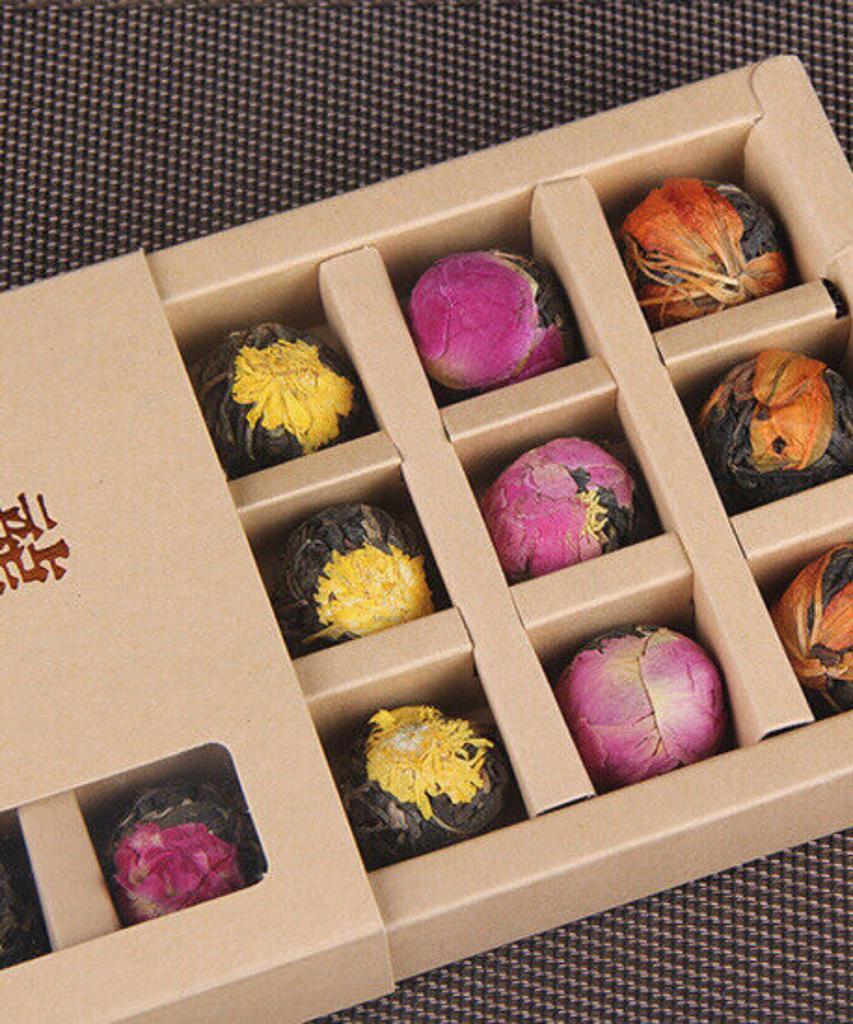Ароматный чай Yunnan Raw Pu'er 120г (18 шт) Подарочная коробка Dragon Ball Жасмин 6 вкусов