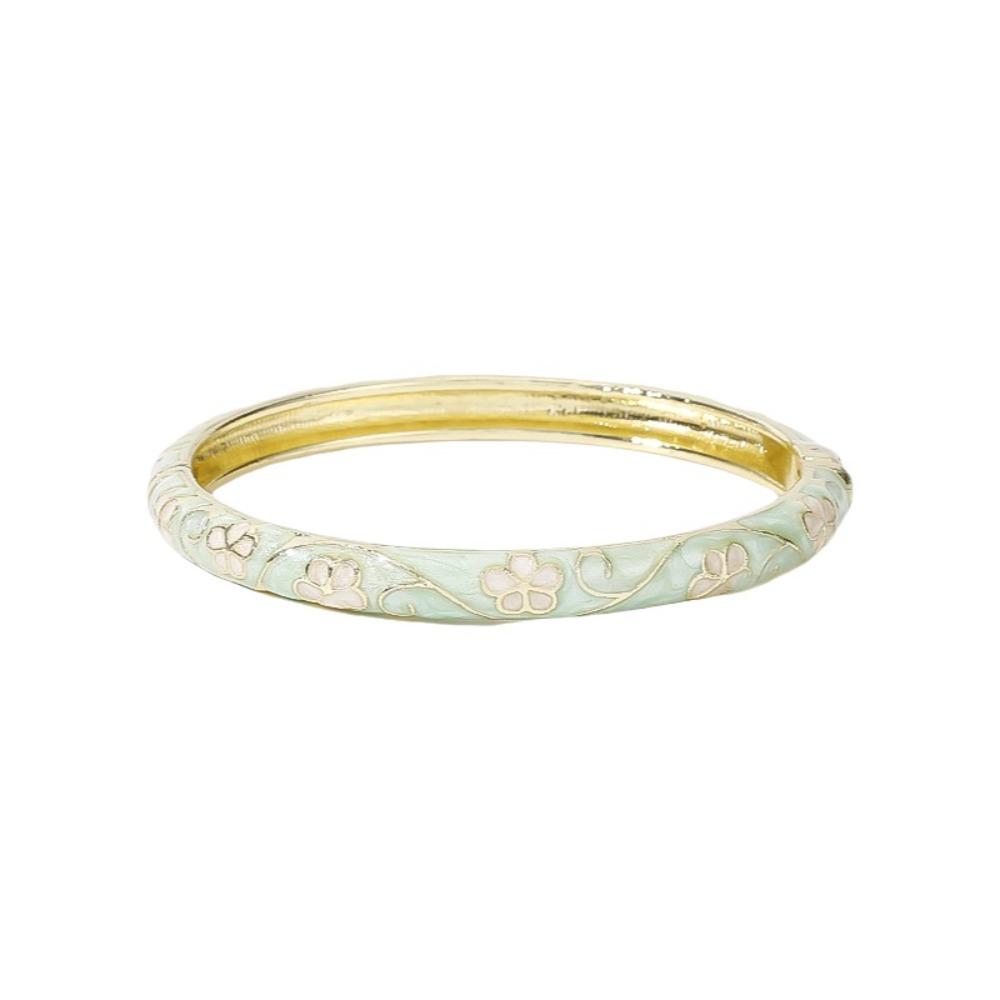 Colorful Flower Bangle Traditional Women's Hand Bracelet Vintage Vintage Cloisonne Bangle Girls