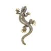 New 2 Colors Available Rhinestone Lizard Brooches Vintage Animal Pin Suit Accessories Gift