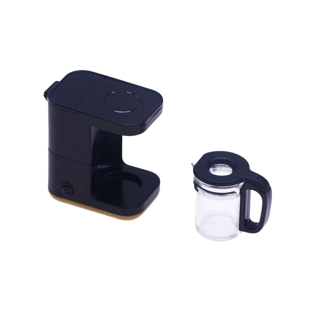 1:12 Scale Coffee Machine Coffee Maker Rotend-Play Kid Cookware Kitchen Realistic Double Houses Cooking Cookware