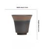 1pc Retro coarse pottery teacup tea cup ceramic household kung fu tea set single cup master cup retro gilt personal cup