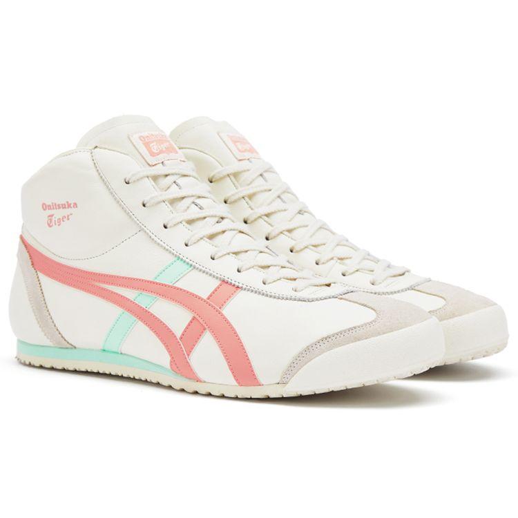 ONITSUKA TIGER Mexico 66 Удобные Универсальные Нескользящие Полувысокие Повседневные Кроссовки Унисекс Белый Зеленый Розовый 1183B812-101
