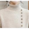 Autumn Winter New Women Sweater Women's High Neck Knitted Pullover Loose Korean Fashion Warm Women's Top