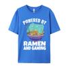 Powered By Ramen And Gaming Gamer Family Cotton Men's Top T-shirts Design Tops Tees Designer Tops Shirt Drop Shipping