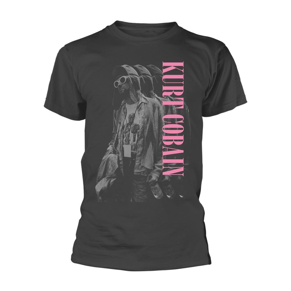 Mens Kurt Cobain Standing T-shirt Small Grey