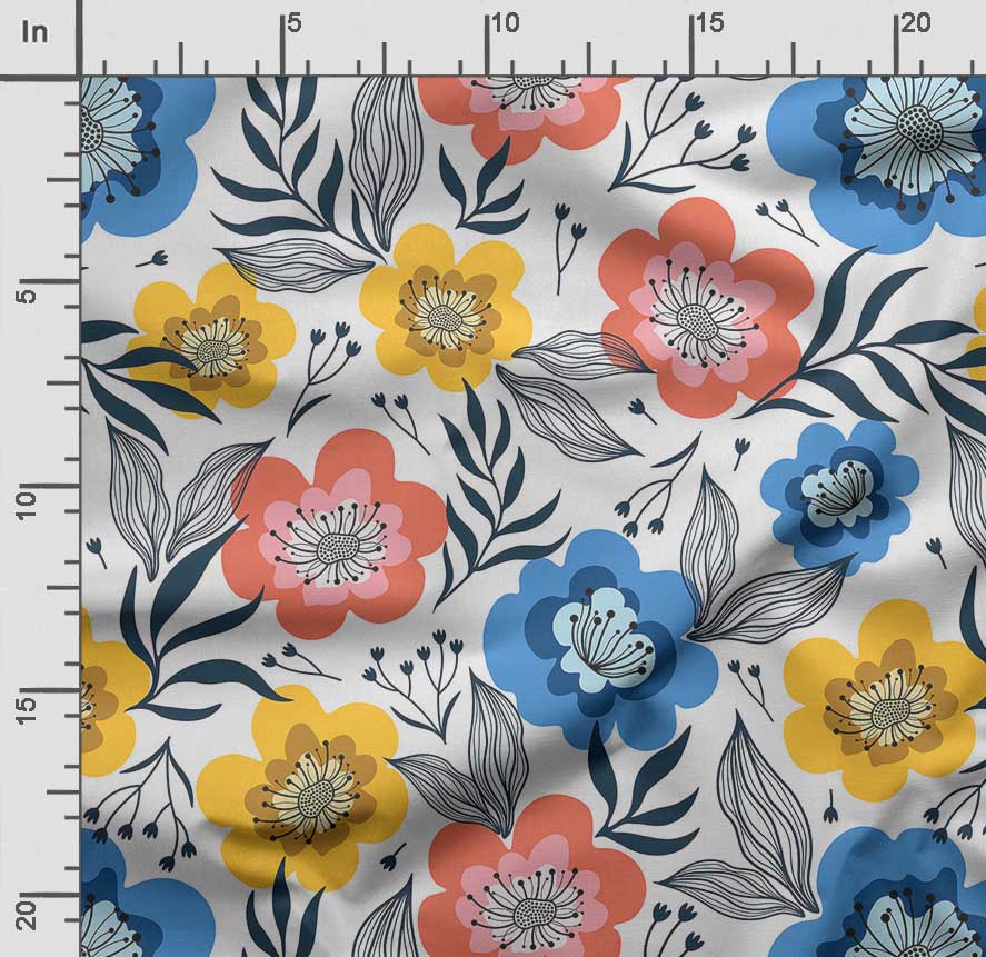 Soimoi Ткань для квилтинга из хлопкового батиста с цветочным принтом, продаваемая во дворе — швейные принадлежности для хлопчатобумажной ткани средней плотности шириной 42 дюйма