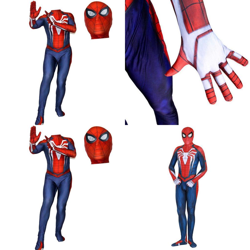 Костюм для косплея Человека-паука от Insomniac для PS4, 3D-принт, взрослый детский костюм Спайди зентай с изысканным исполнением и дышащим материалом лайкра