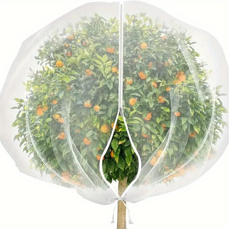 PE Material Fruit Tree Protective Net Bags with Zipper and Drawstring -Bird, Pest and Deer Barrier Net-insect and Cicada Protection Net