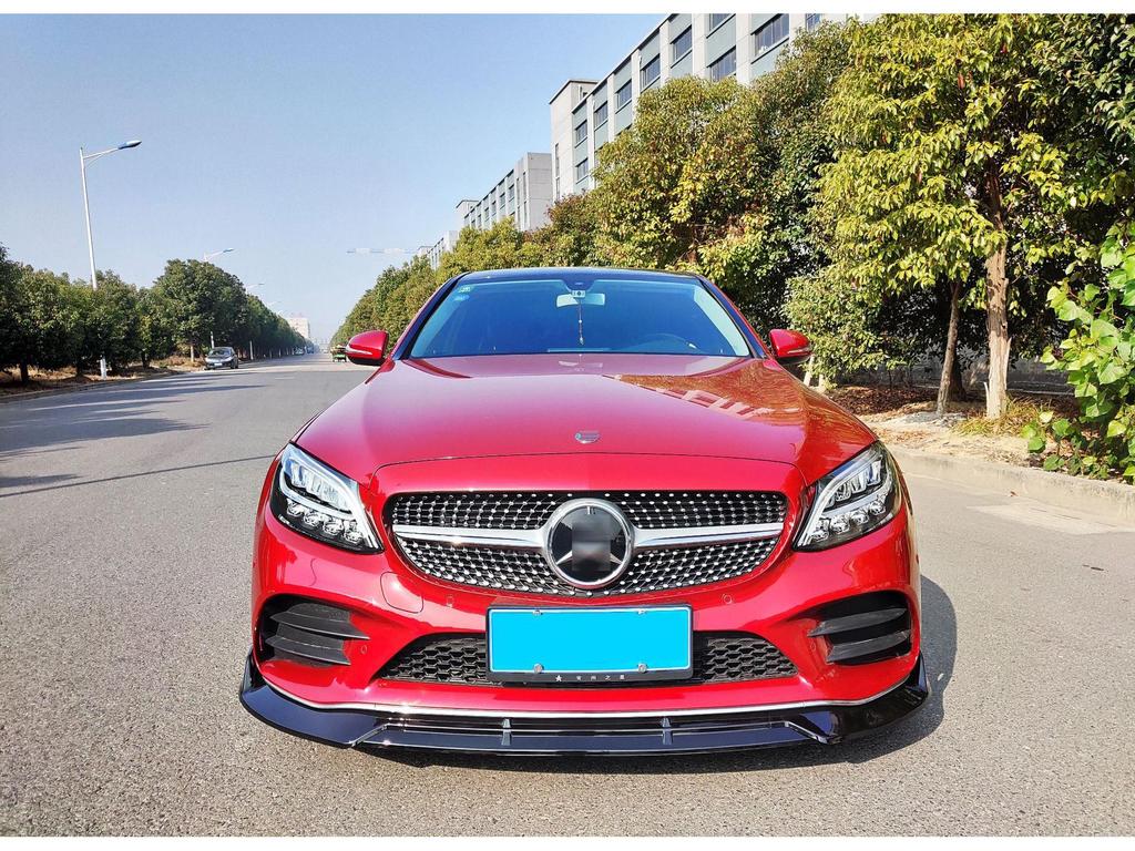 Подходит для Mercedes-Benz C-Class W205 (2015-2021 гг.) Аэродинамический задний спойлер и комплект переднего бампера с губой AMG