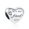 New 925 Silver Sunflower Charm Best Friend Bracelet DIY Women Jewelry Chain Bead Fit Accessories