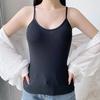 Женский топ-майка на тонких бретельках, летний облегающий топ в рубчик, безрукавка с V-образным вырезом, без рукавов, майка, базовые многослойные рубашки