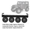 5V 22MM Large RC Car Roof Lights Bar LED Lamp for RGT 1 10 RC 136100 Crawler Car Upgraded AccessoriesBlack FZ0032