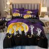 Halloween Soft Material Comfortable Breathable Pumpkin Pattern Duvet Cover 3d Printed Bedding Set Suitable For All Seasons