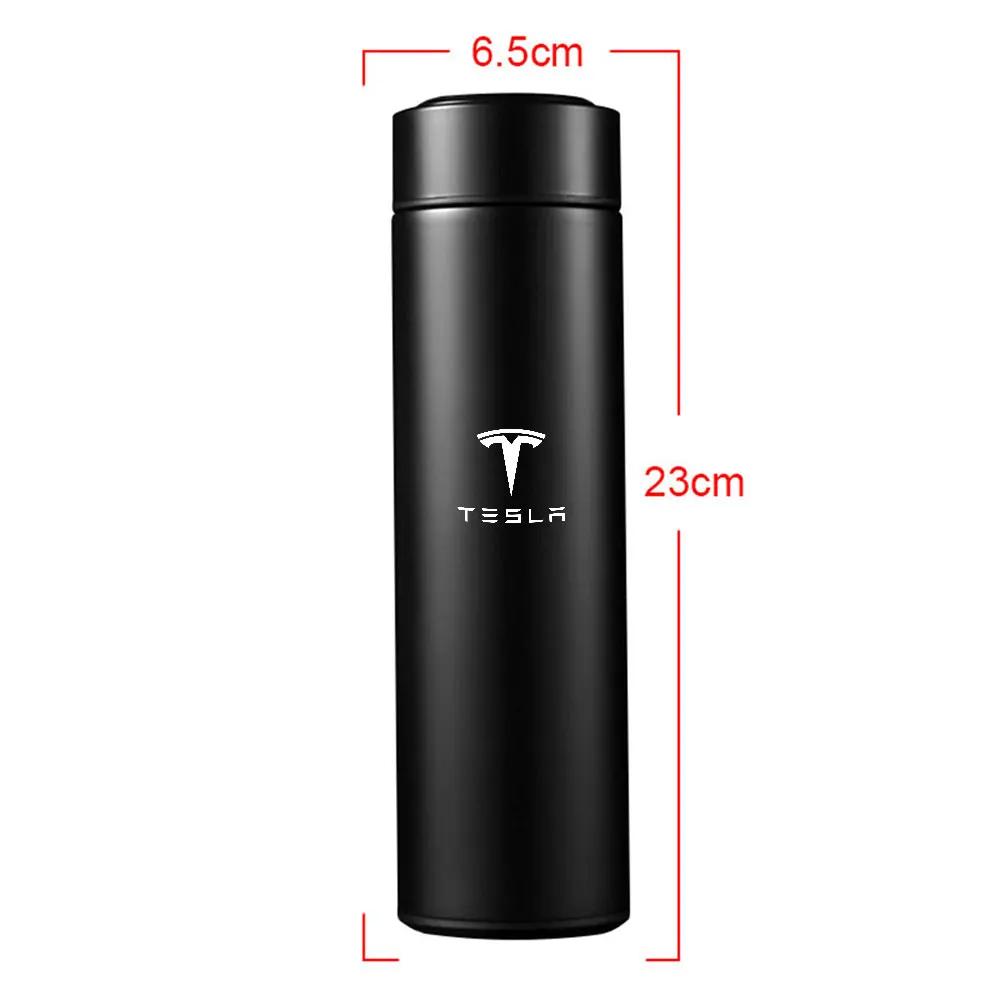 Car Sticker Tesla Commercial Stainless Steel Temperature Control Intelligent Insulated Cup For Tesla Model 3 Y S X Roadster Jugu