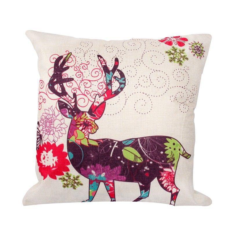 Luxurious Christmas Pillow Case Glitter Cotton Linen Sofa Throw Cushion Cover For Cozy Living