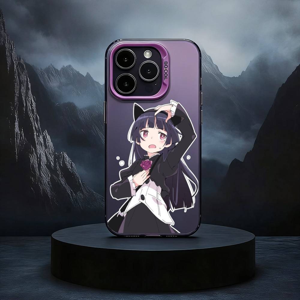 Чехол для телефона O-Oreimo-MO A-Anime для iPhone17,16,15,14,13,12,11 Plus,Pro Max Черный Конфетный серебристый чехол для телефона
